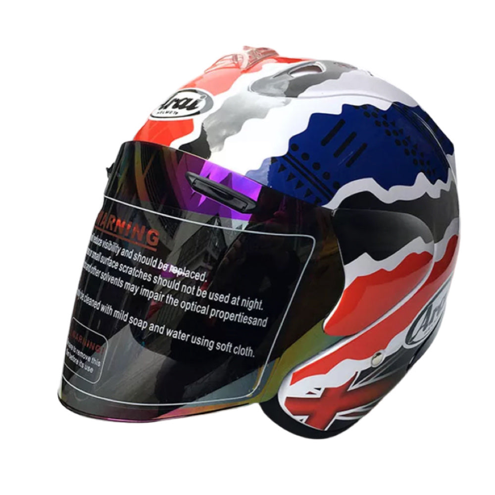 Casque jet à motif anglais